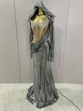 Stage Costume Sparkly Nightclub Gogo Party Dress Women Carnival Party Outfit Festival Cool Clothing Hoodie Dress Two Piece Set